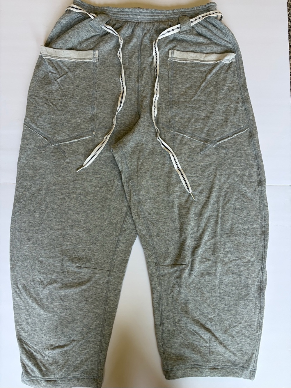 NWT Intimately Free People Barrel Pants Heather Grey Combo Small